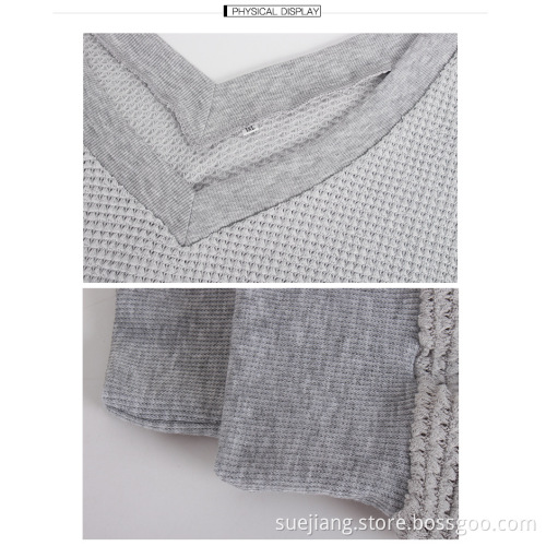 Neuer V-Ausschnitt Langarmpullover im Herbst Winter